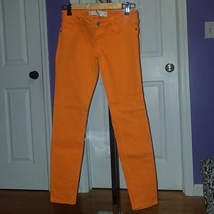 Orange Abercrombie and Fitch Jeans
